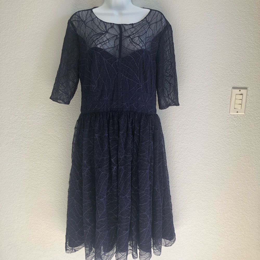 Monique Lhuillier Navy Bridesmaids Dress - Picture 3 of 8